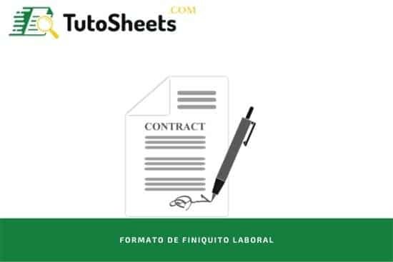 Formato de finiquito laboral en Excel