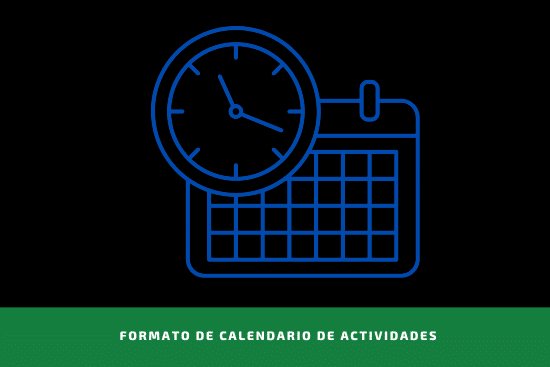 Formato de calendario de actividades
